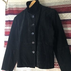 Black suede jacket